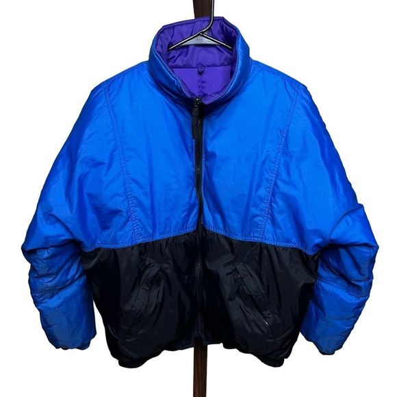 VTG Eddie Bauer Reversible Down Jacket Medium - Picture 4 of 5